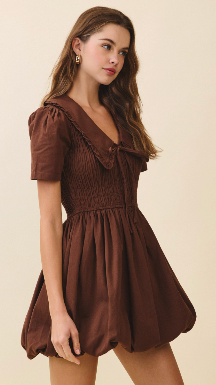 Puff Sleeve Smocked Bubble Dress