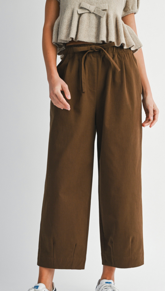Twill Drawstring Pants