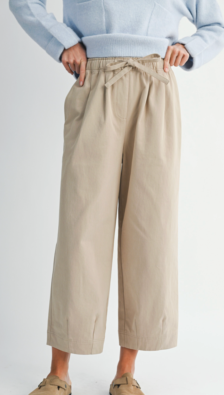 Twill Drawstring Pants