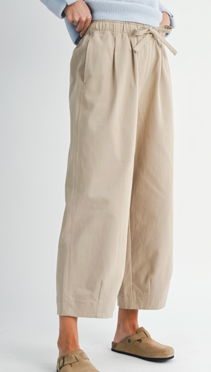 Twill Drawstring Pants