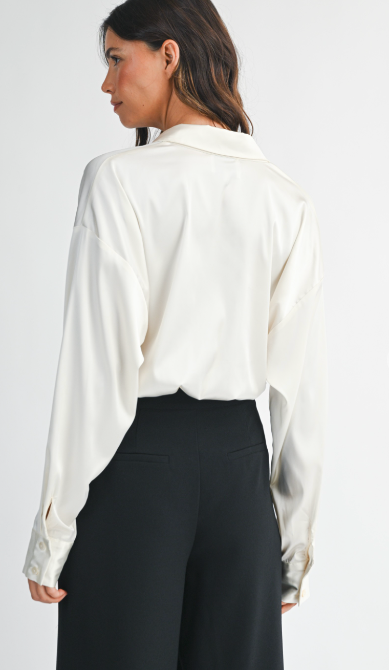 Satin Long Sleeve Bodysuit