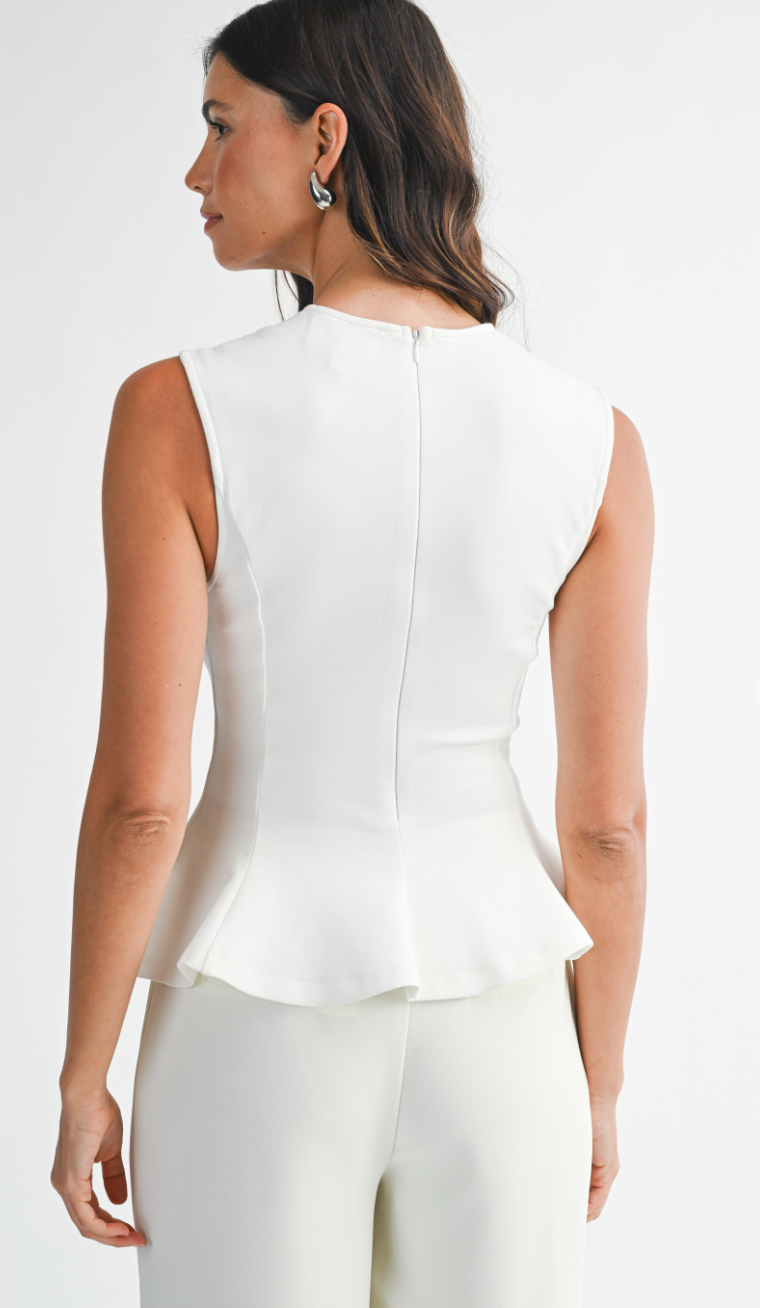 Sleeveless Peplum Top