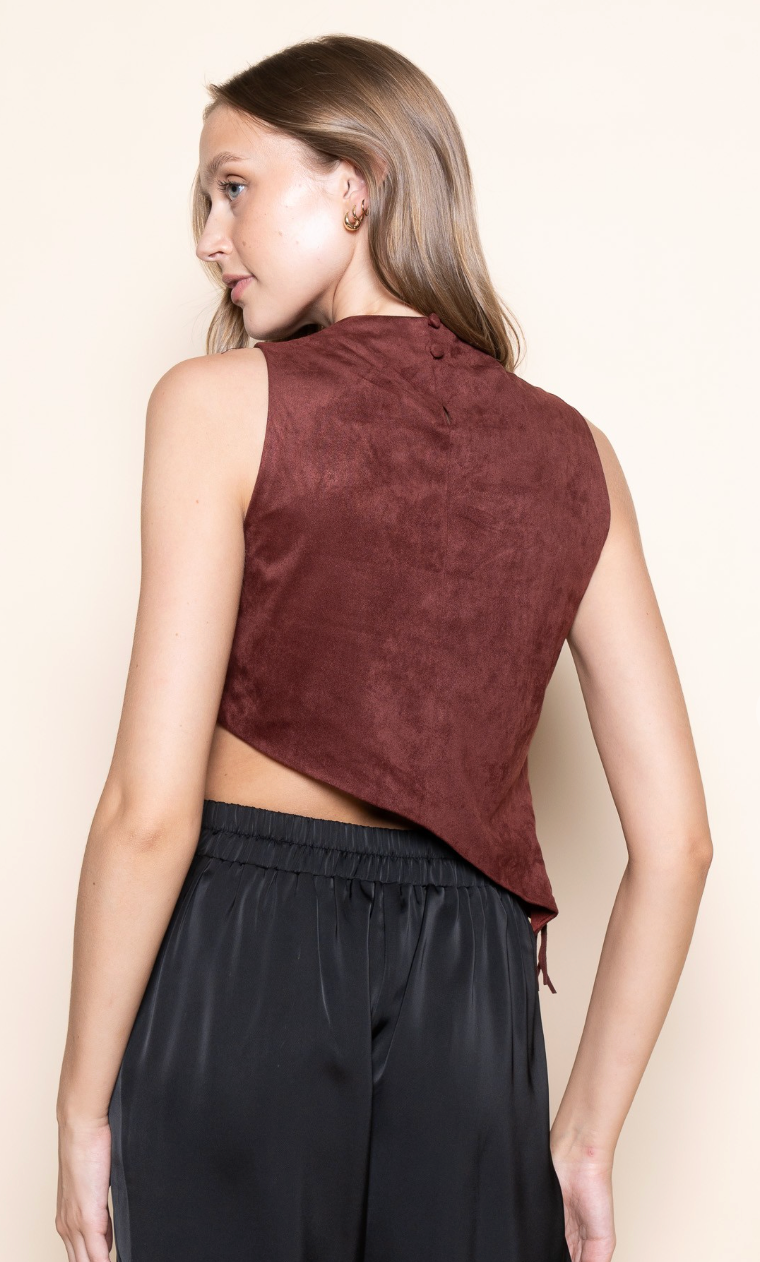 Diagonal Fringe Tank Top