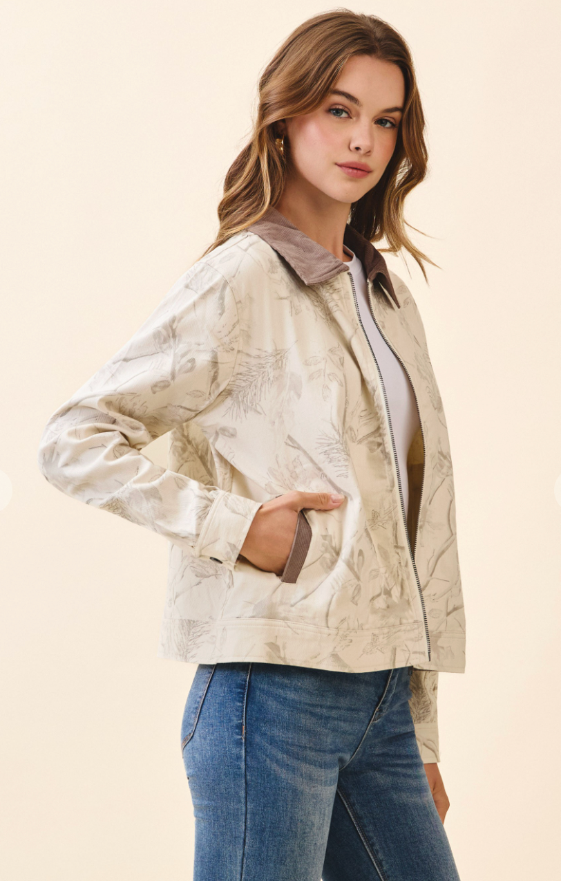 Cord Collar Camo Jacket