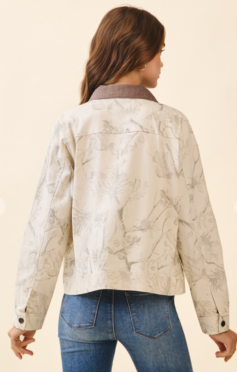 Cord Collar Camo Jacket