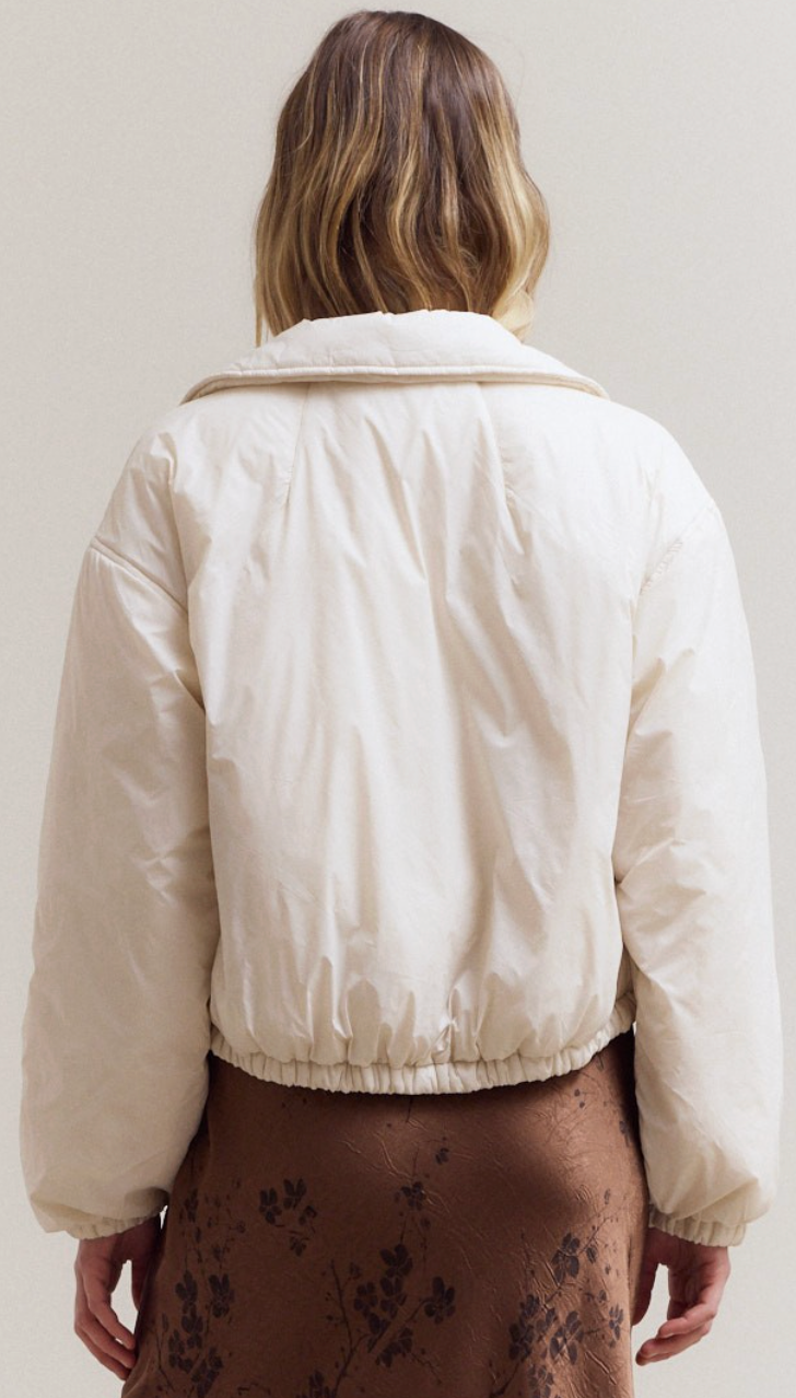 Bubble Hem Bomber Jacket