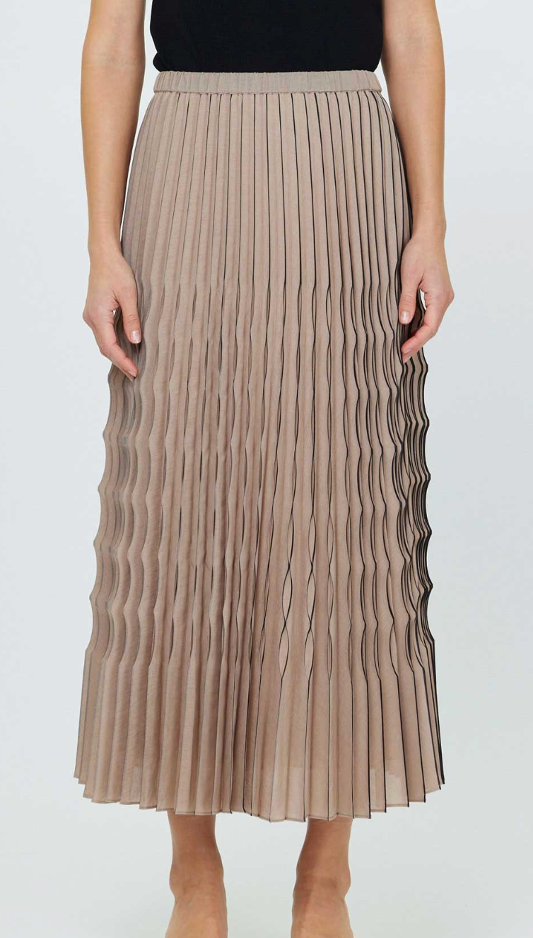 Pleated Midi Skirt