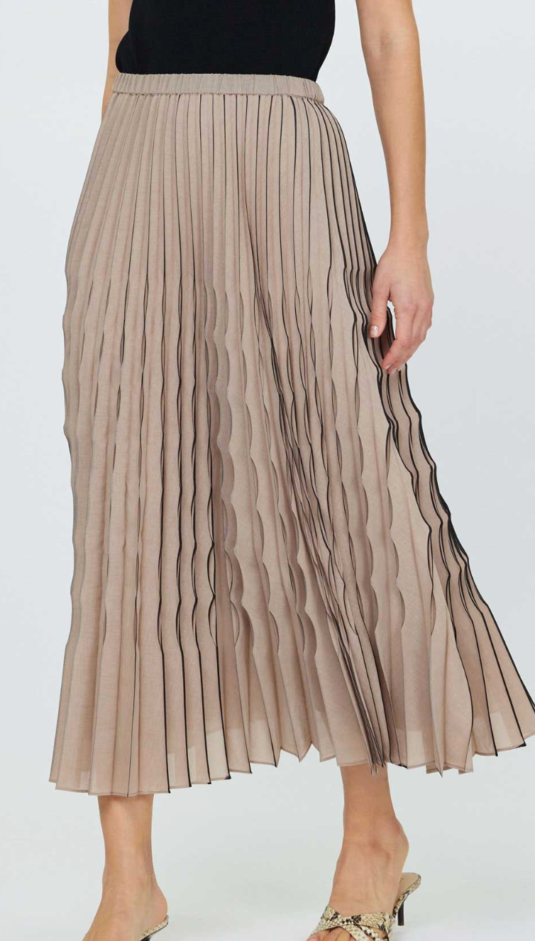 Pleated Midi Skirt