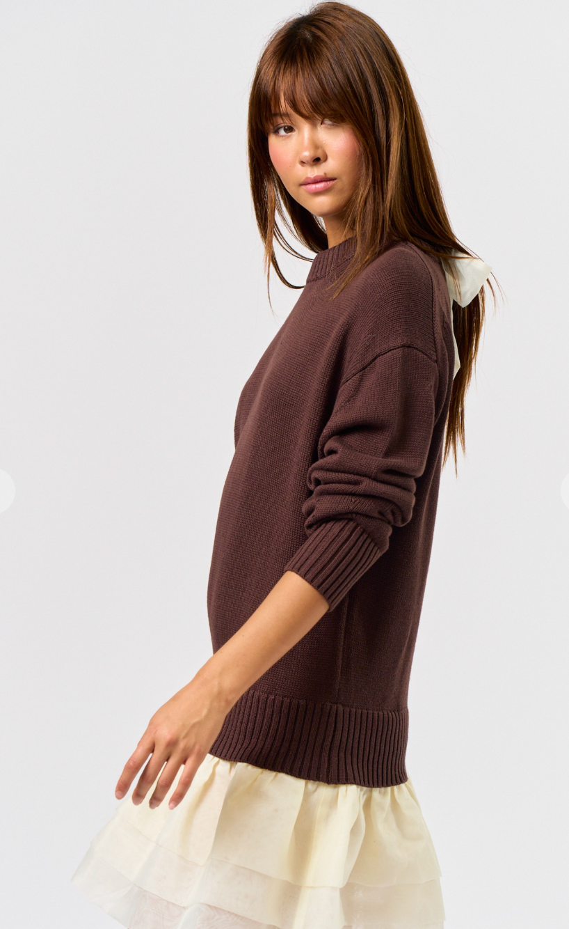 Ruffle Detail Sweater Romper