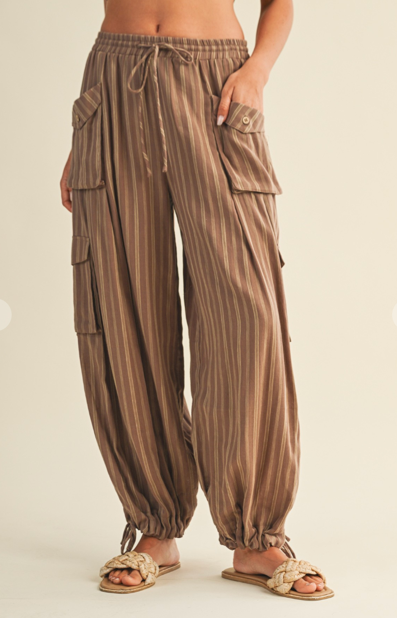 Striped Cargo Pants