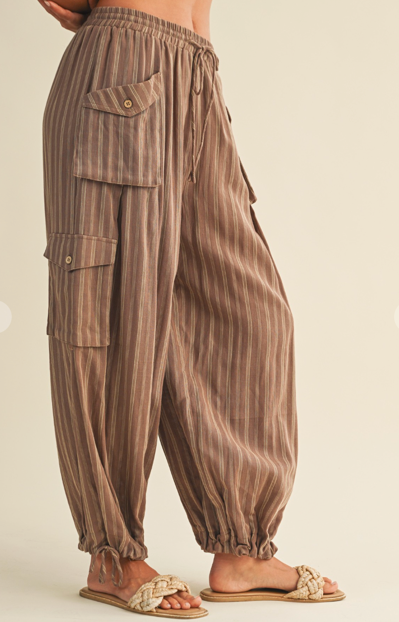 Striped Cargo Pants