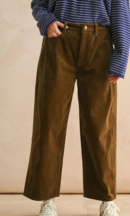 Corduroy Barrel Jeans
