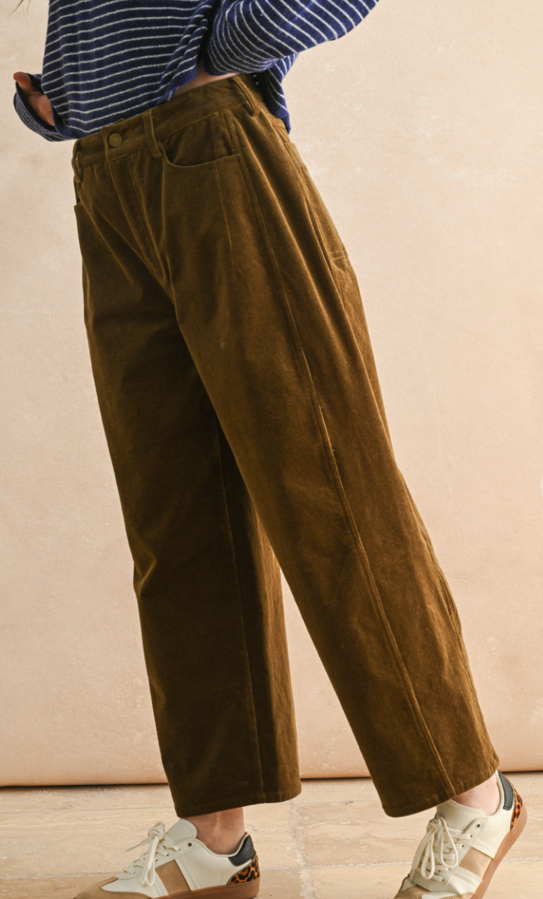 Corduroy Barrel Jeans