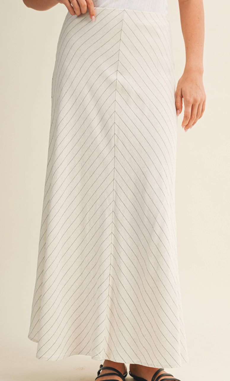 Chevron Pinstripe Skirt