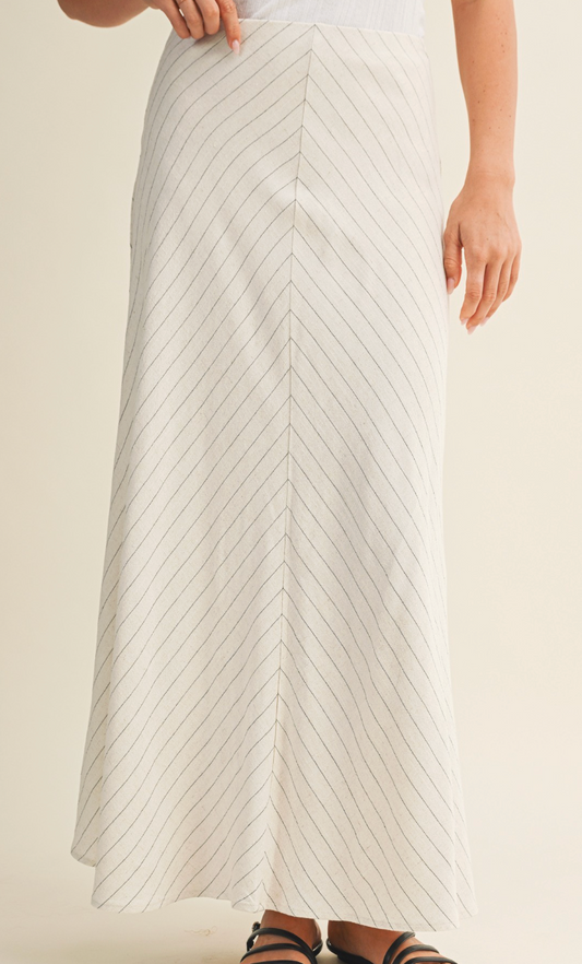 Chevron Pinstripe Skirt