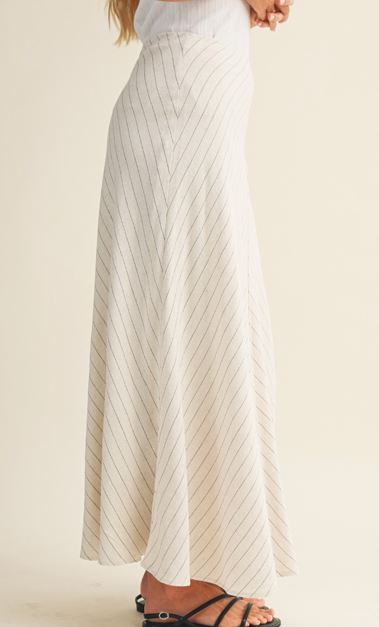 Chevron Pinstripe Skirt