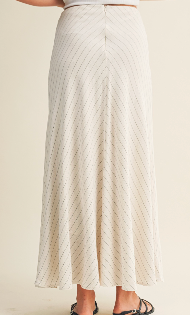 Chevron Pinstripe Skirt