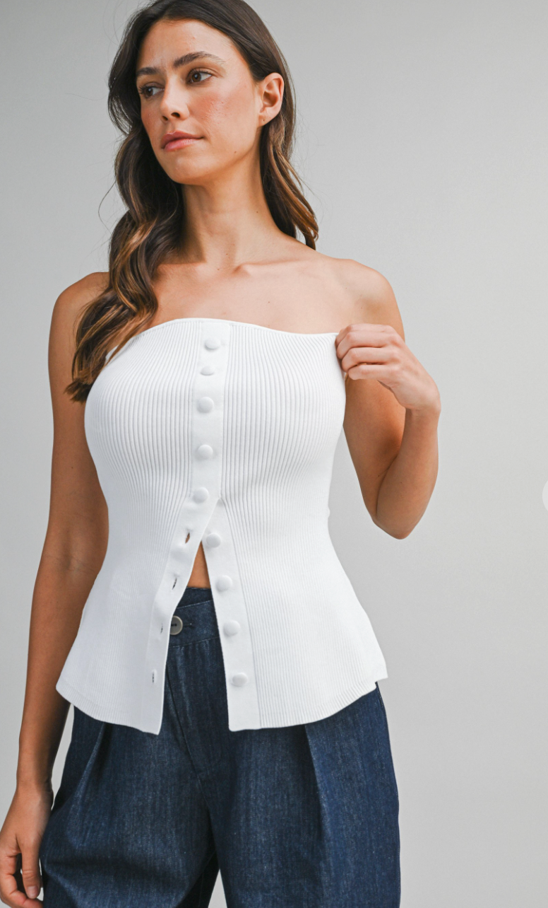 Ribbed Knit Tube Top