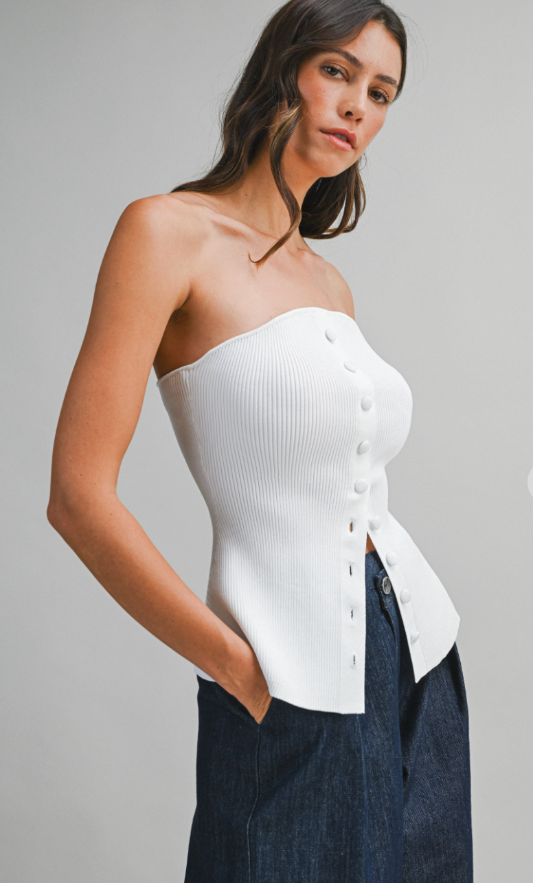 Ribbed Knit Tube Top