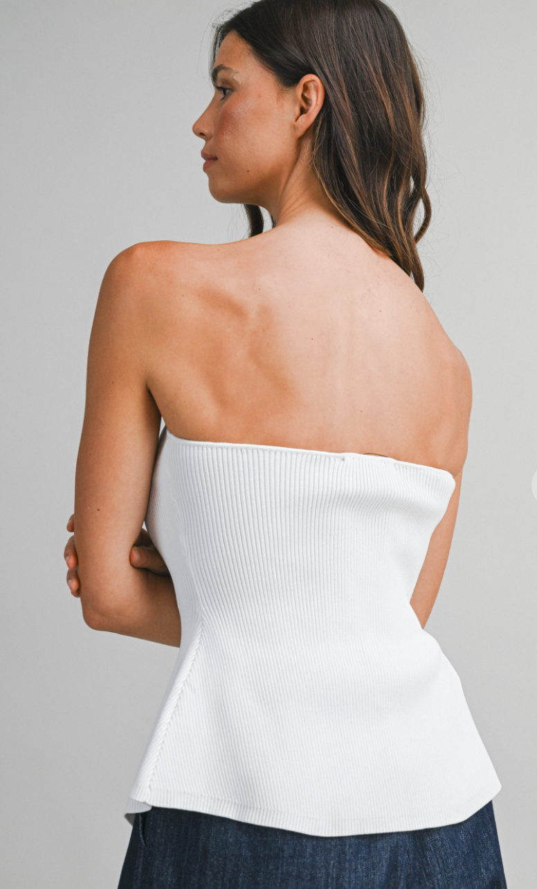 Ribbed Knit Tube Top