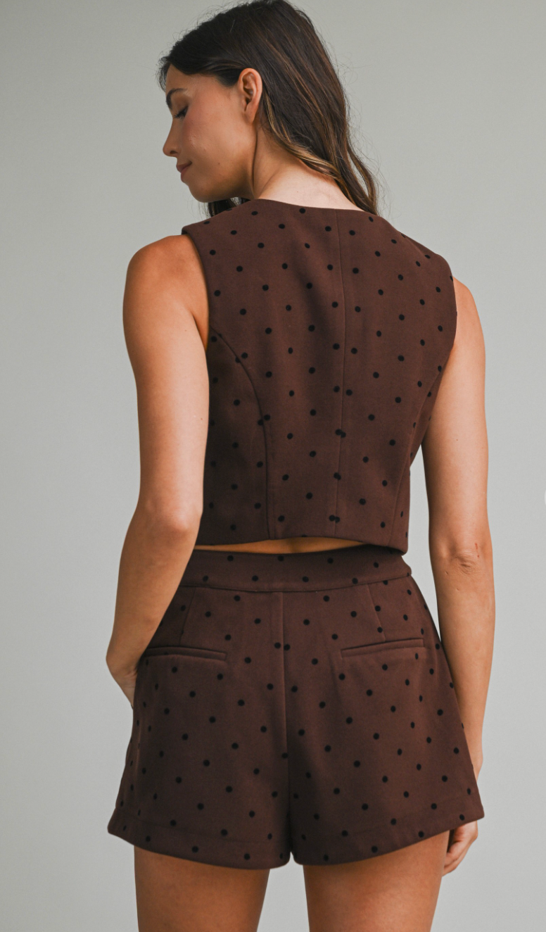 Polka Dot Tailored Shorts