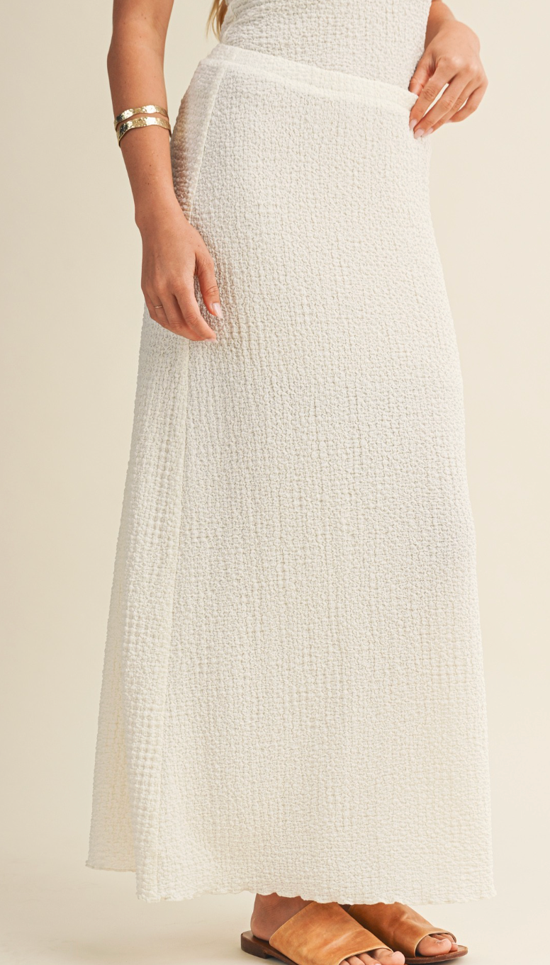 Bubble Textured Jersey Skirt