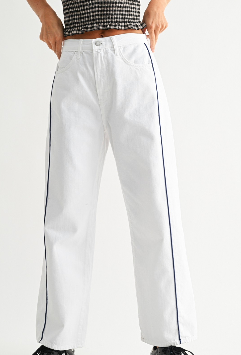 Twist Detail Barrel Jean