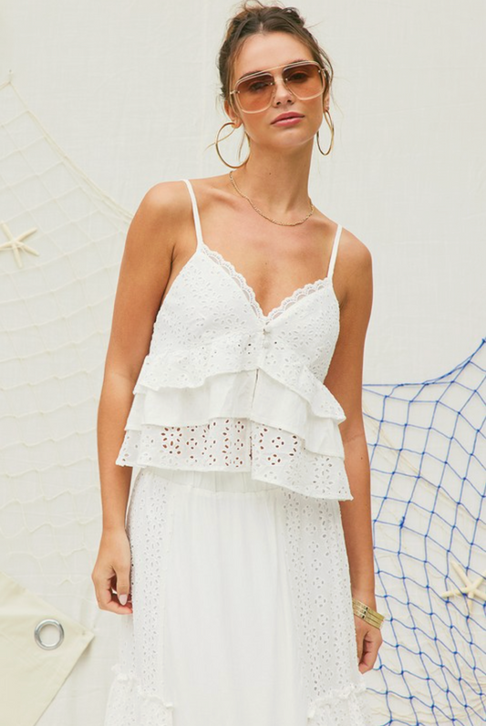 Eyelet Cami Top