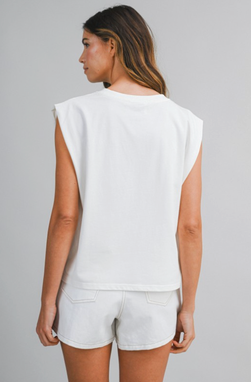 Embroidered Muscle T-shirt