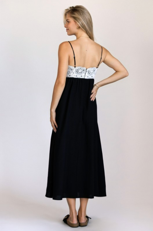 Crochet Lace Midi Dress