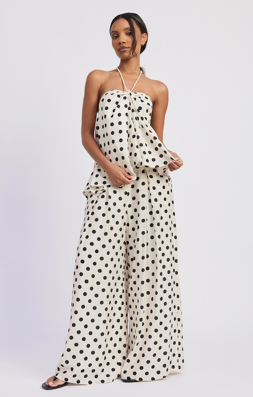 Wide Leg Polka Dot Pants