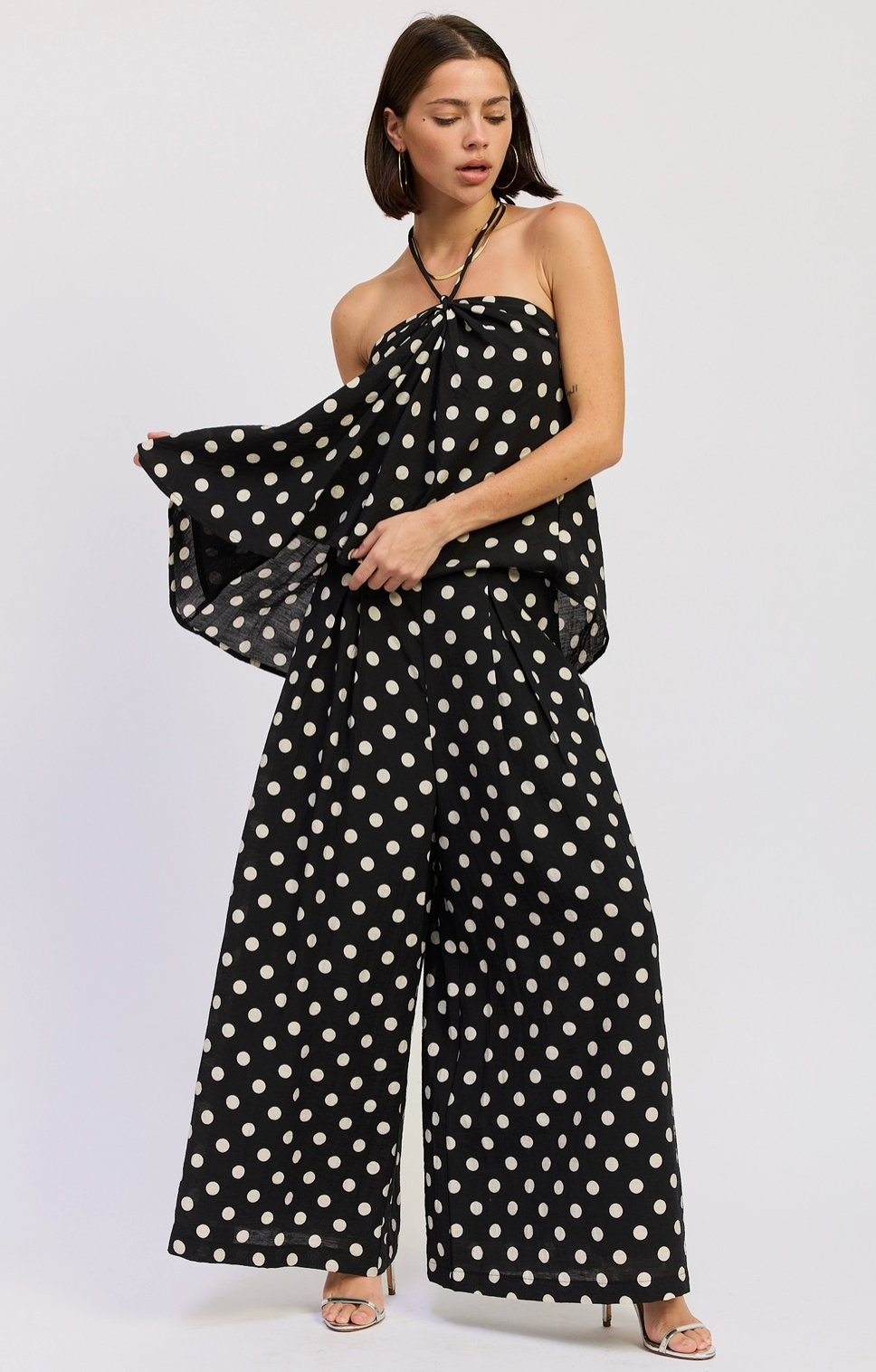 Wide Leg Polka Dot Pants