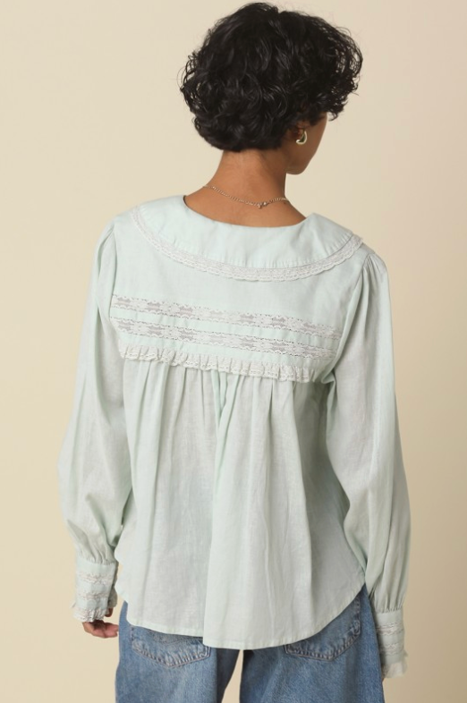 Arely Collar Pintuck Blouse