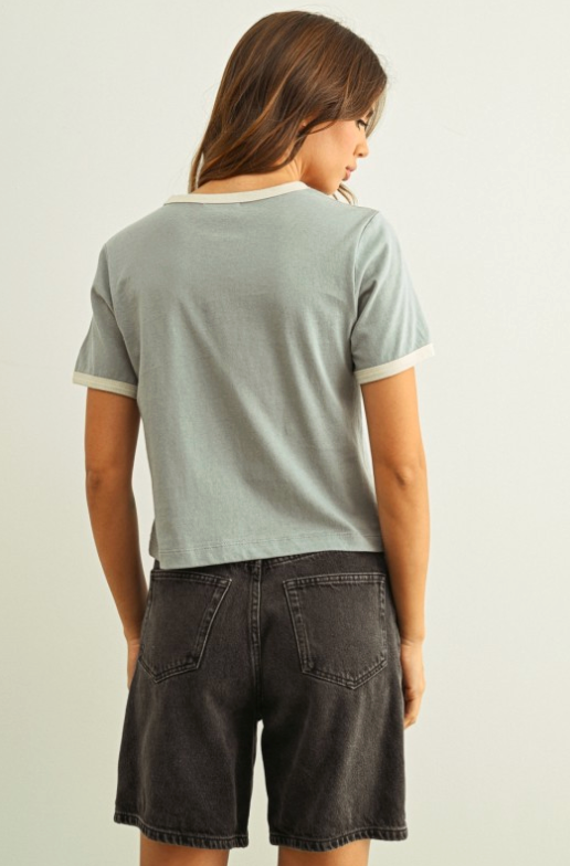 Short Sleeve Ringer Top