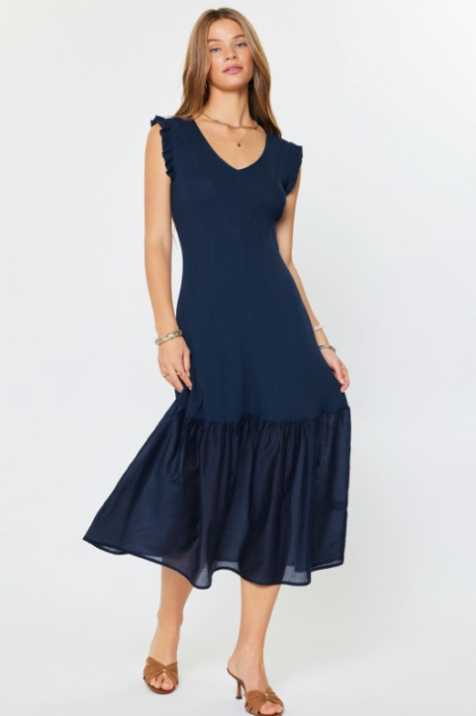 Ribbed Sleeveless Midi Dress