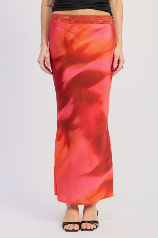 Maxi Satin Skirt