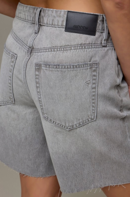 Light Grey Low Slung 8in Inseam Bermuda Shorts