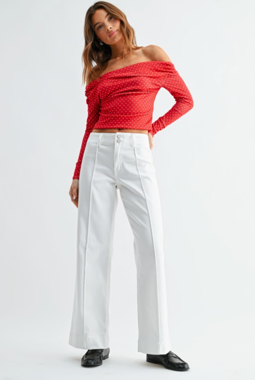 Pintuck Trouser Wide Leg