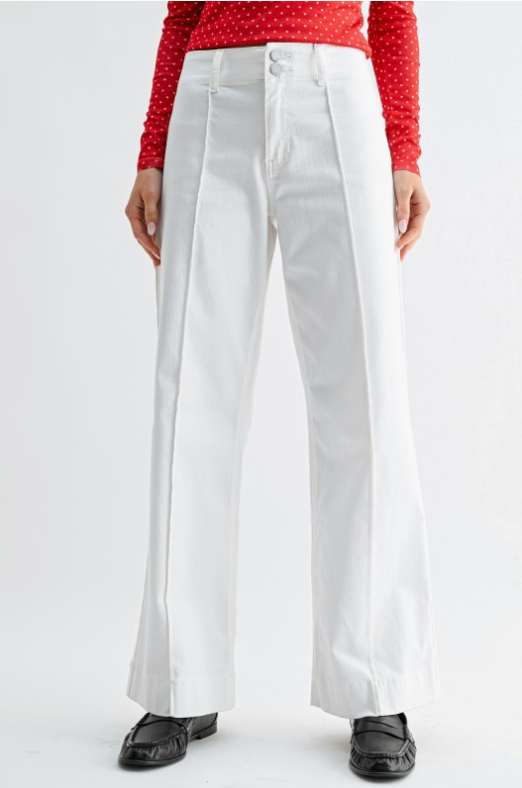 Pintuck Trouser Wide Leg