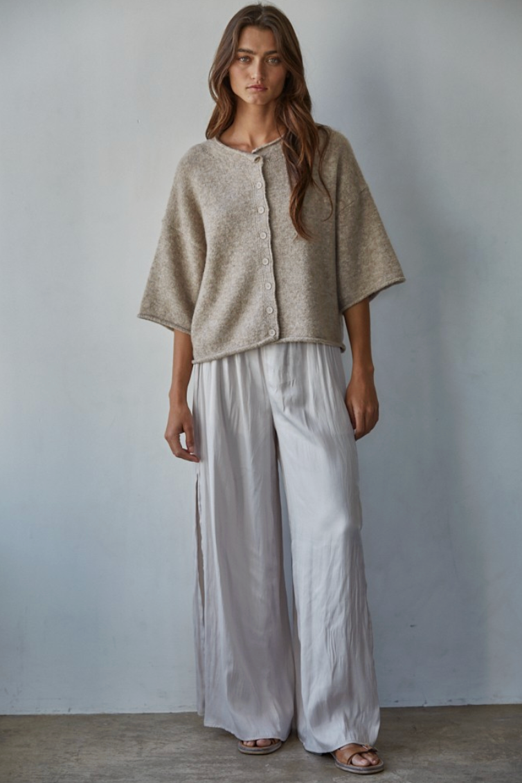 Kelsey Solid Quarter Sleeve Cardigan