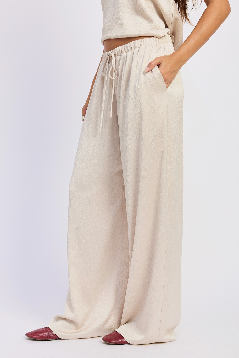 Satin Drawstring Pants