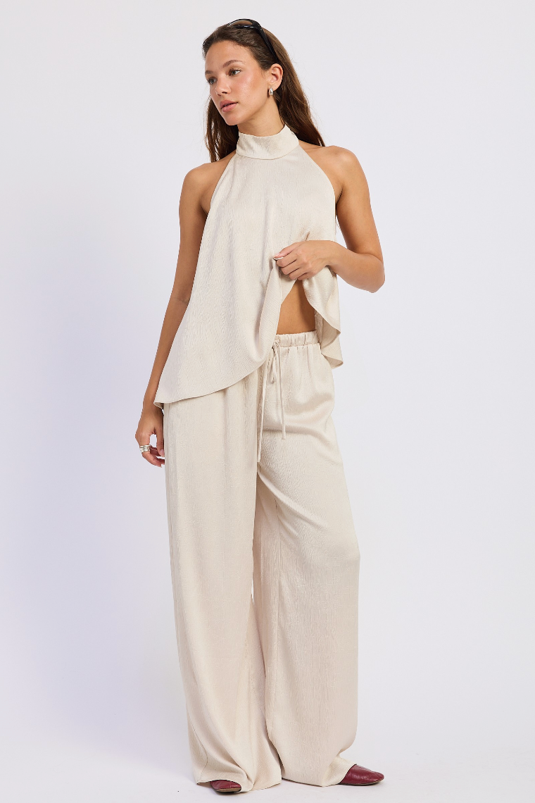 Satin Drawstring Pants