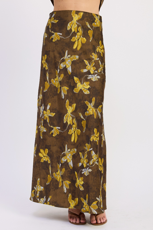 Maxi Bias Satin Skirt
