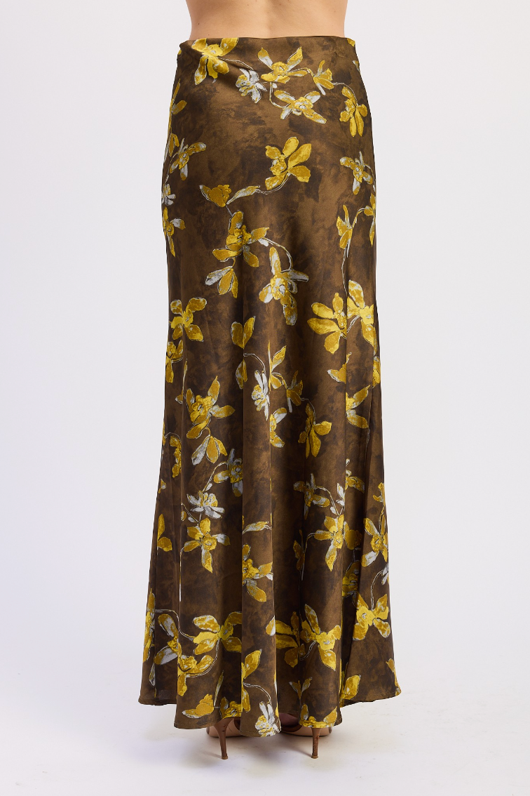 Maxi Bias Satin Skirt