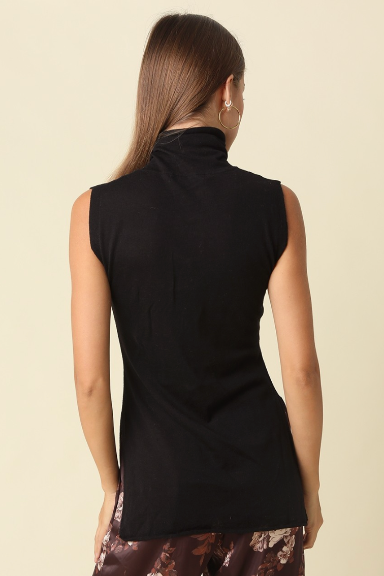 Jenna Sleeveless Mock Neck Sweater