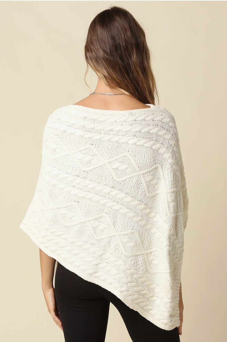 Margo Textured Knit Poncho Top