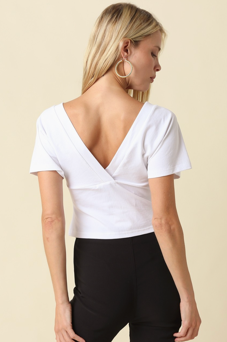 Frankie Surplice V-neck Top