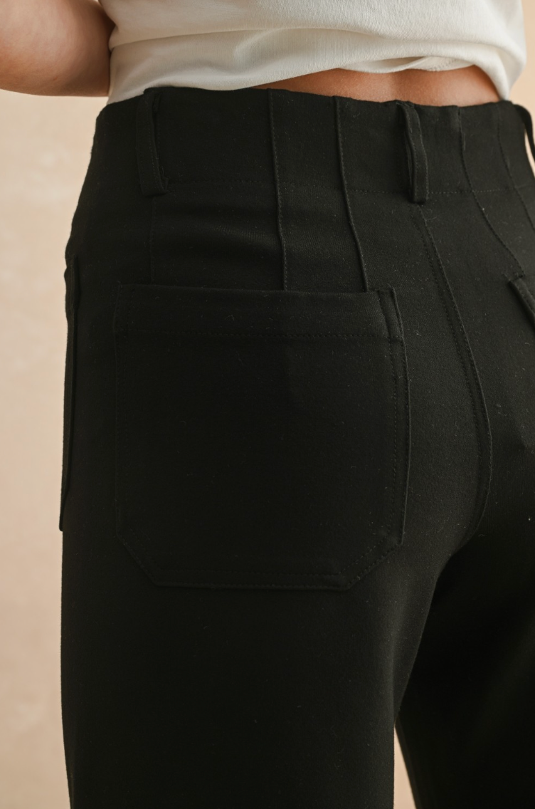 Ponte Fabric Crop Pants