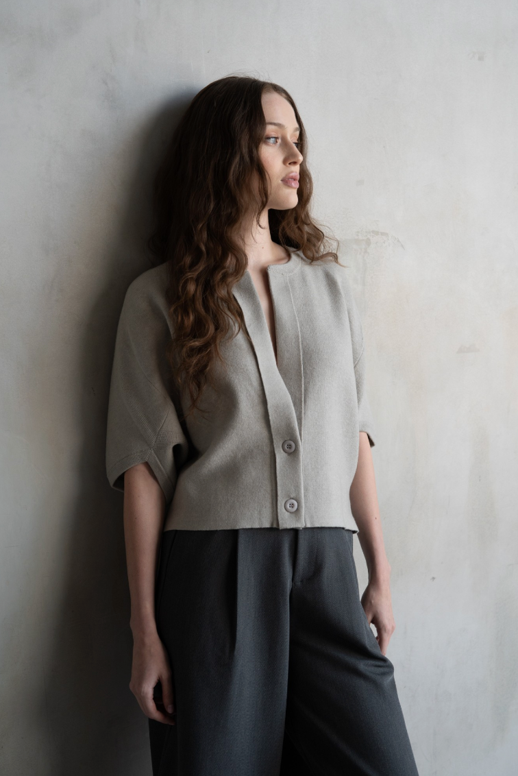 2 Button Short Sleeve Cardigan