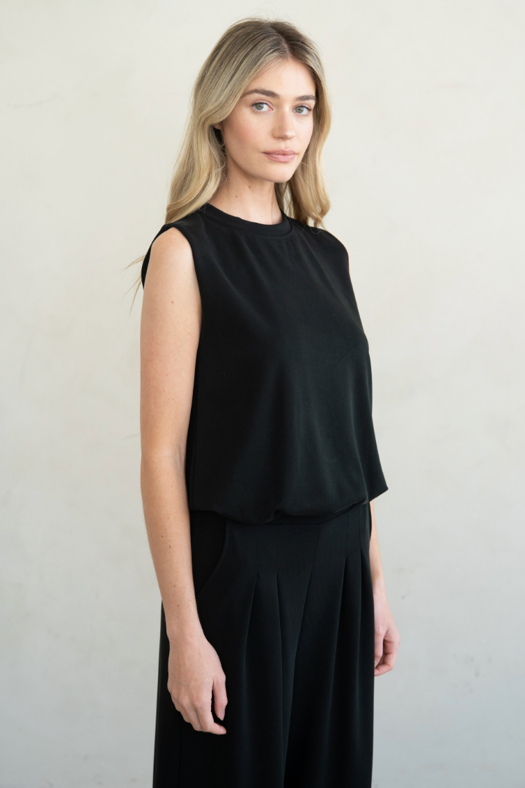Bubble Hem Sleeveless Top